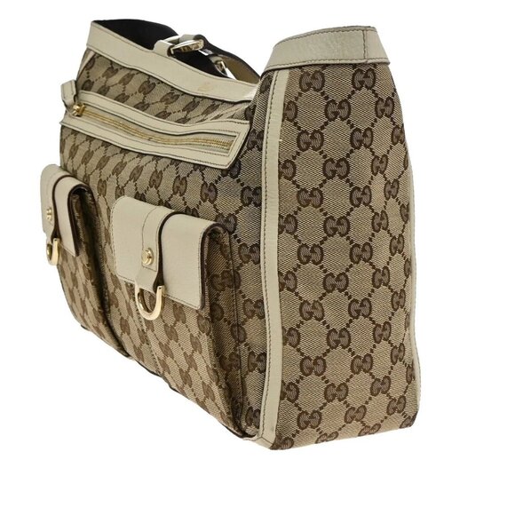 GUCCI Logo GG pattern Shoulder Tote Bag Canvas Leather Brown Beige Italy - Picture 12 of 16